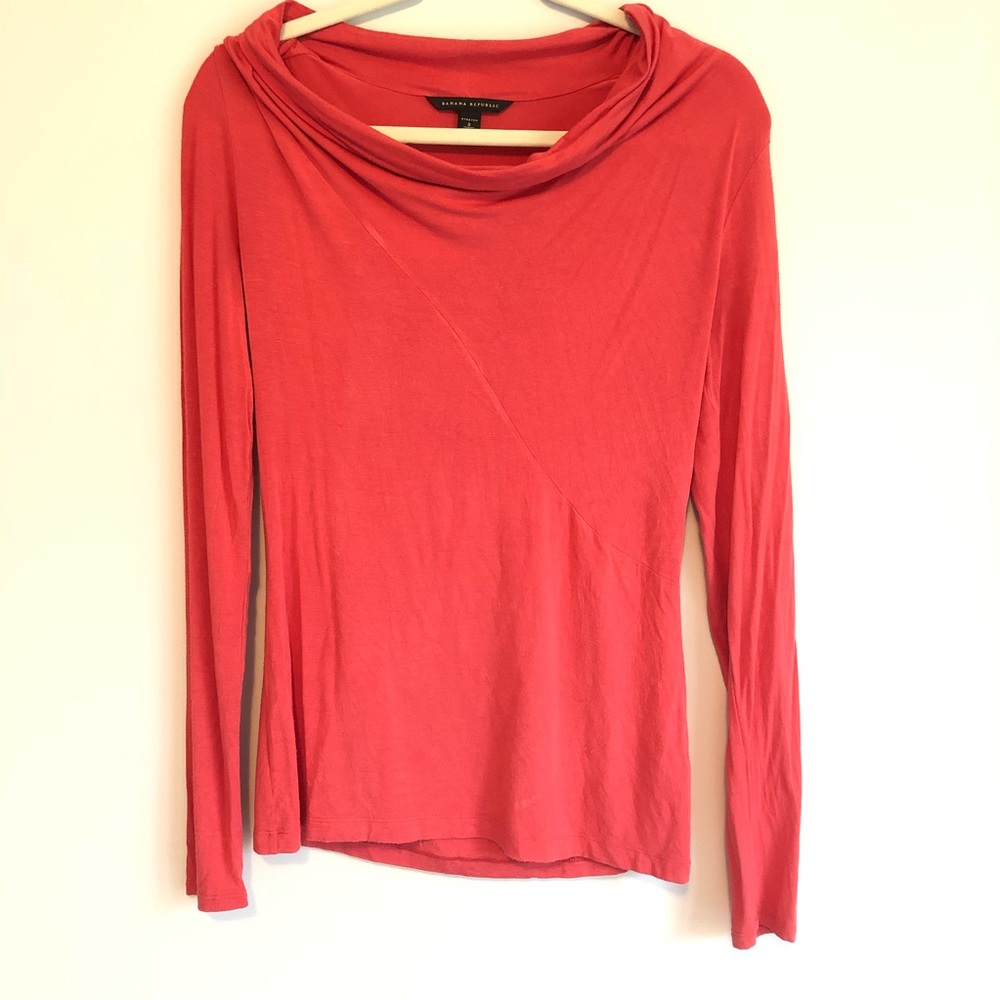 Banana Republic Pink Stretch Long Sleeve Shirt S